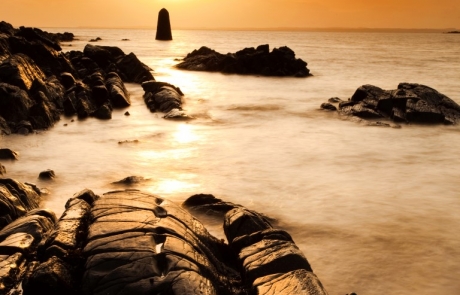 Sunset over the sea in Galloway